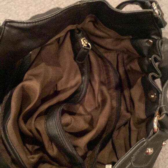 John Romaine Black Purse Shoulder Bag Studded - Picture 4 of 8